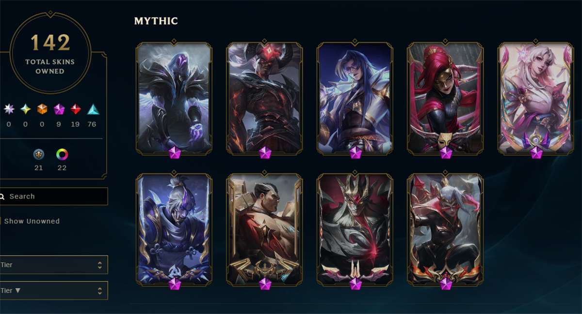 продажа аккаунта к игре League of Legends